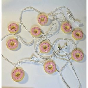 Fun Novelty Donut String Lights - 10 Donut Lights - Working Condition!